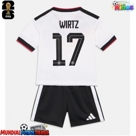 Camiseta Alemania Florian Wirtz #17 Primera Equipación Replica Mundial 2026 para niños mangas cortas (+ Pantalones cortos)